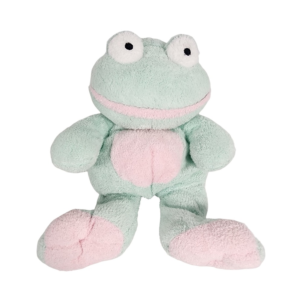 Ty Beanie Babies Mint Green and Pink Frog Plush‎ Stuffed Animal Tylux 10 Inch